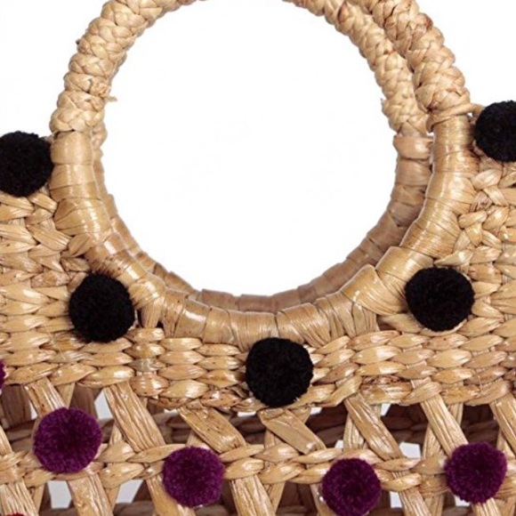 β₯πHPπNWT Boho Straw Handbagβ₯ - Picture 6 of 7